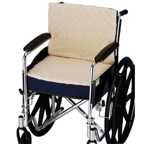Convoluted Seat/Back Wheelchair Cushion with Fleece Cover 2658-3 Image Convoluted Seat/Back Wheelchair Cushion with Fleece Cover 2658-3 Image
