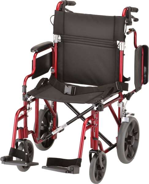 Transport Chair Aluminum 352 - Color: Red Image Transport Chair Aluminum 352 - Color: Red Image