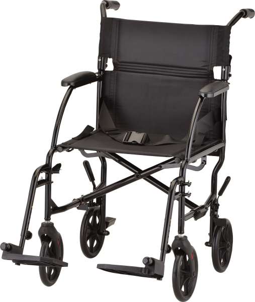 Transport Chair Aluminum 379 - Color: Blue Image Transport Chair Aluminum 379 - Color: Blue Image