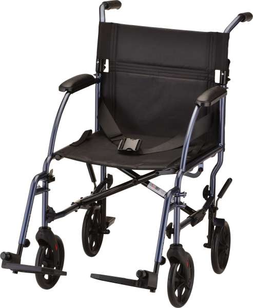 Transport Chair aluminum 377 - Color: Blue Image Transport Chair aluminum 377 - Color: Blue Image