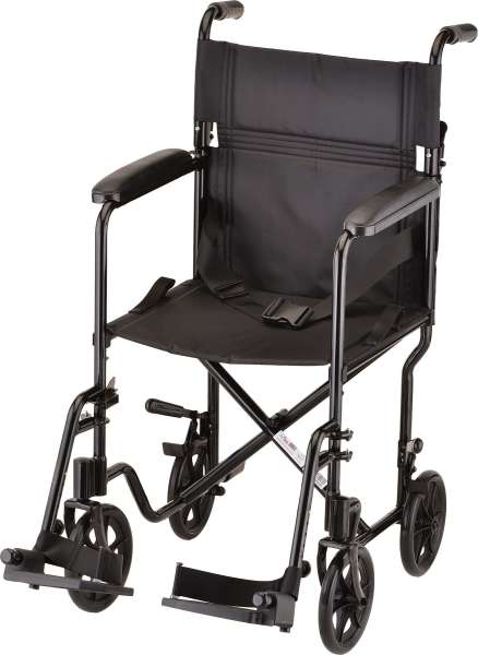 Transport Chair Aluminum 329 - Color: Black Image Transport Chair Aluminum 329 - Color: Black Image