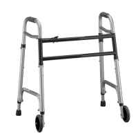 Heavy Duty Folding Walker 5 inch Wheels Image thumbnail Heavy Duty Folding Walker 5 inch Wheels Image thumbnail