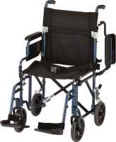 Transport Chair Aluminum 332 - Color: Blue Image thumbnail Transport Chair Aluminum 332 - Color: Blue Image