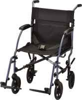 Transport Chair aluminum 377 - Color: Blue Image thumbnail Transport Chair aluminum 377 - Color: Blue Image