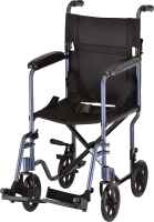 Transport Chair Aluminum 329 - Color: Blue Image thumbnail Transport Chair Aluminum 329 - Color: Blue Image thumbnail